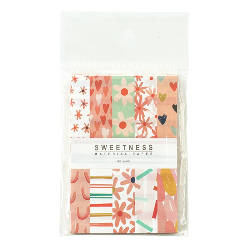 Picture of Yanji sweet supplies series Material paper artistic lace Plaid diy journal tag base decorative note paper