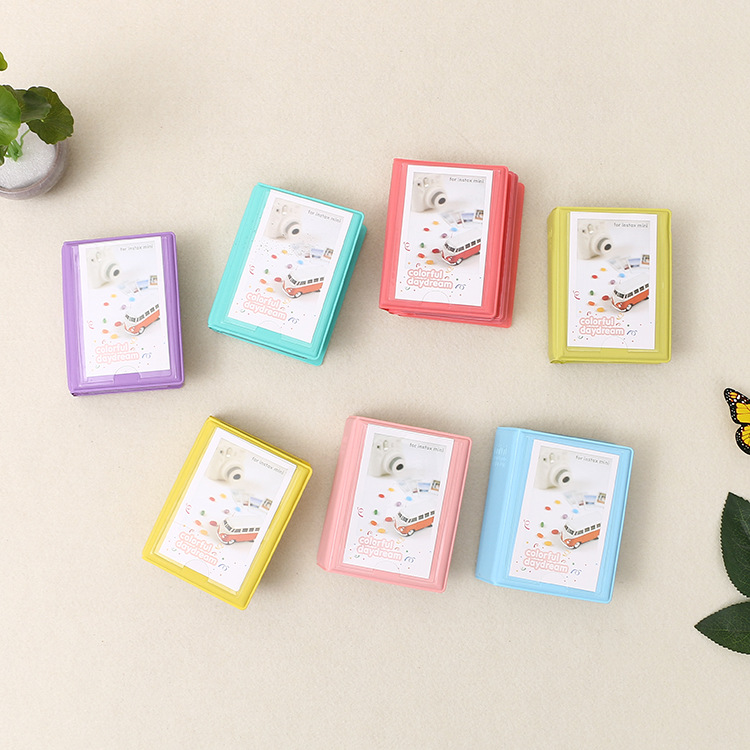 Pocket Children Polaroid Photo Album Macaron Candy 3 Inch Photo Paper Card Book 28 Card Storage