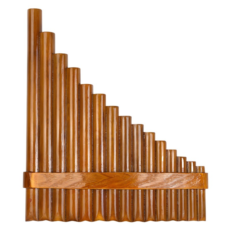 Muspor 15-Tube G-Tone Bamboo-Drawn Pan Flute (with Hoop)