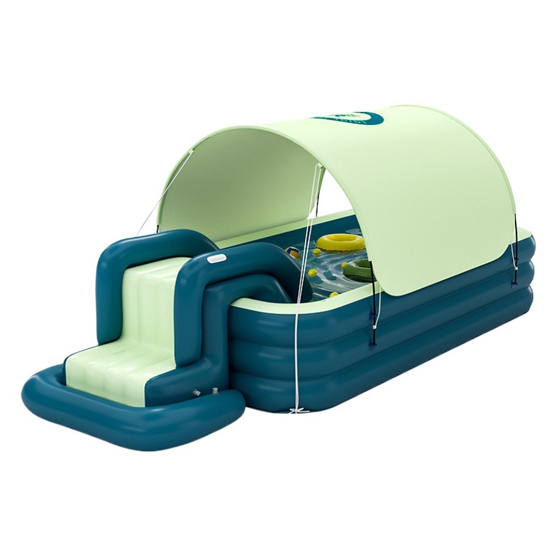 Children's inflatable swimming pool sunshade baby swimming pool swimming bucket folding pool paddling pool inflatable ball pool for home use