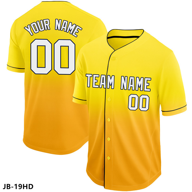 Picture of New Baseball Suit Cardigan Short Sleeve Training Sports American Cross-border Game Baseball Suit Printed Button Breathable Jersey
