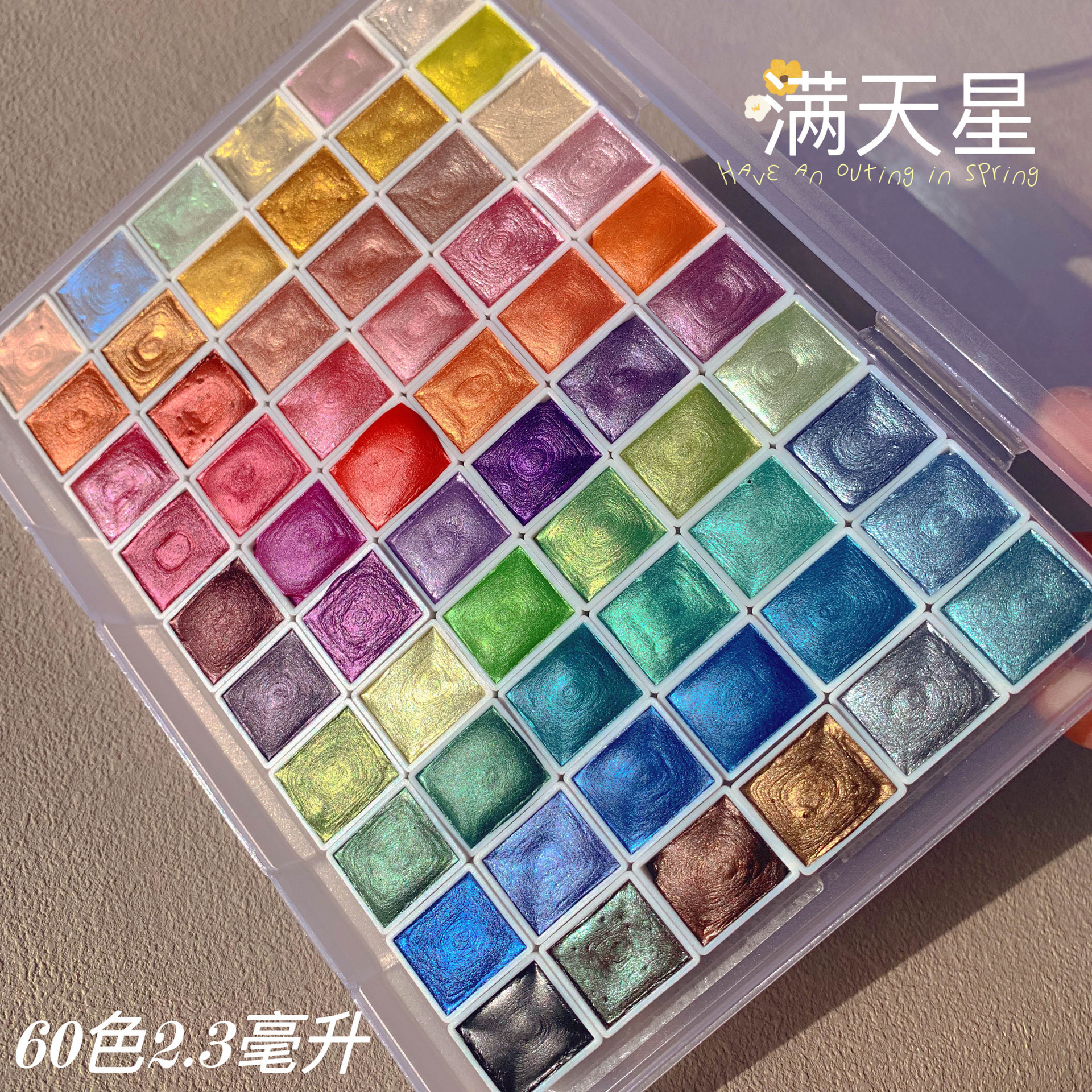 Pearlescent Watercolor Pigment Gipsophila Nail Tool Wrapping Flower Thangka ES Student Painting Art Pigment