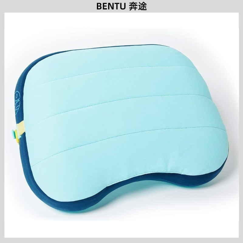 Cross-Border Outdoor Inflatable Pillow Camping Style Beach Tent Portable Foldableing Pillow Travel Pillow Neck Protector Inflatable Tpu Cushion