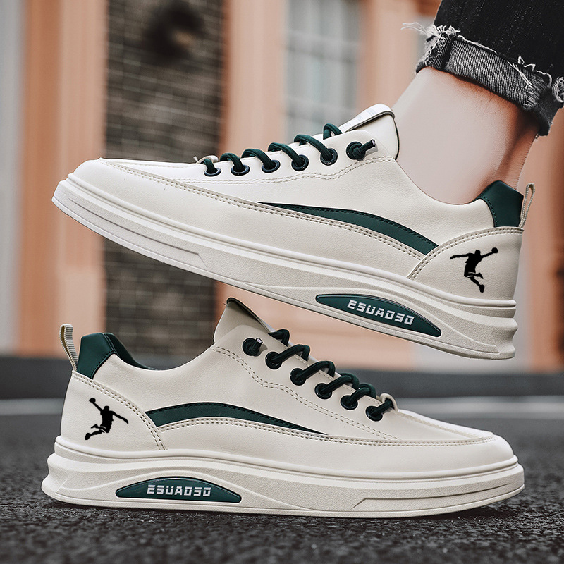 Men's shoes spring and summer mesh 2024 new breathable board shoes men's casual sports white shoes