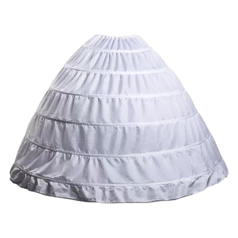Cross-border supply of six-steel skirt bridal wedding dress skirt white tutu skirt six-layer wedding dress skirt