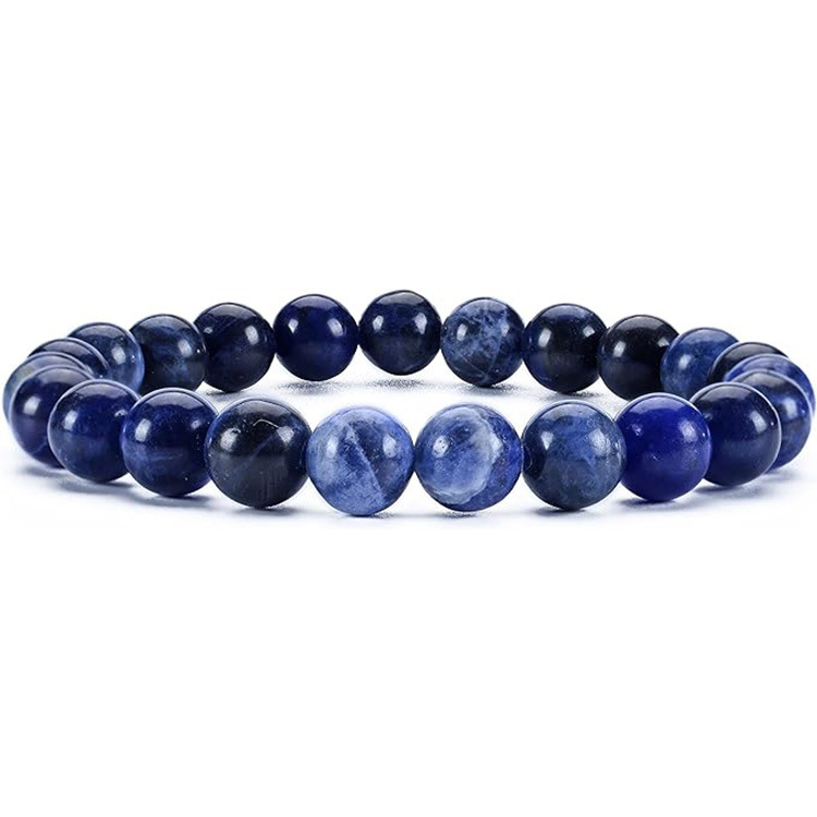 Picture of Zhou Lianfa 32 Color Amazon Crystal Agate Tiger Eye Bracelet Fashion Simple Single Circle Round Bead Cross-border Bracelet Batch