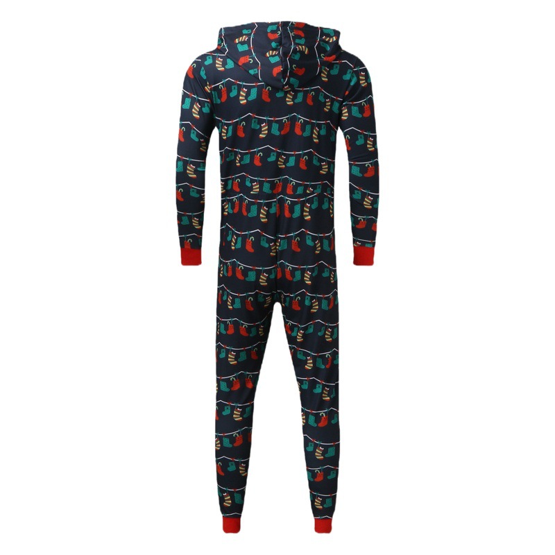 2023 Amazon Cross-border Women's New European and American Christmas Parent-child Suit Printed Home Clothes Pajamas Jumpsuit