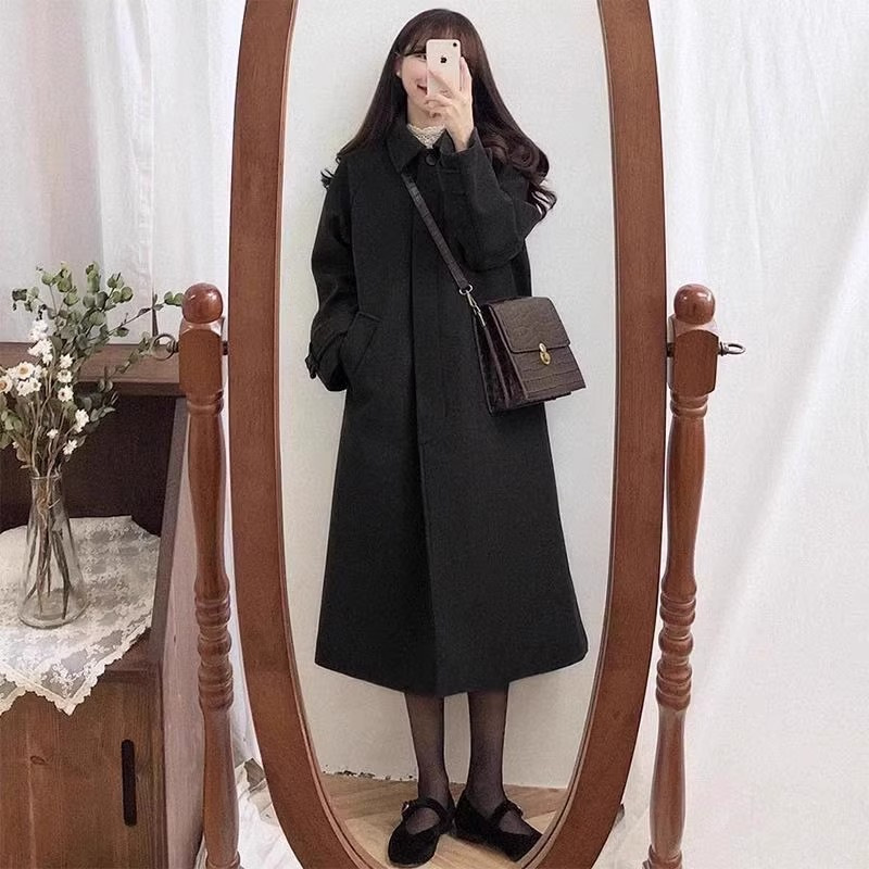 Picture of 390g Thickeneded Outwear Woolen Outwear for Women 2025 Autumn and Winter New K-Style Small Person Hepburn Style