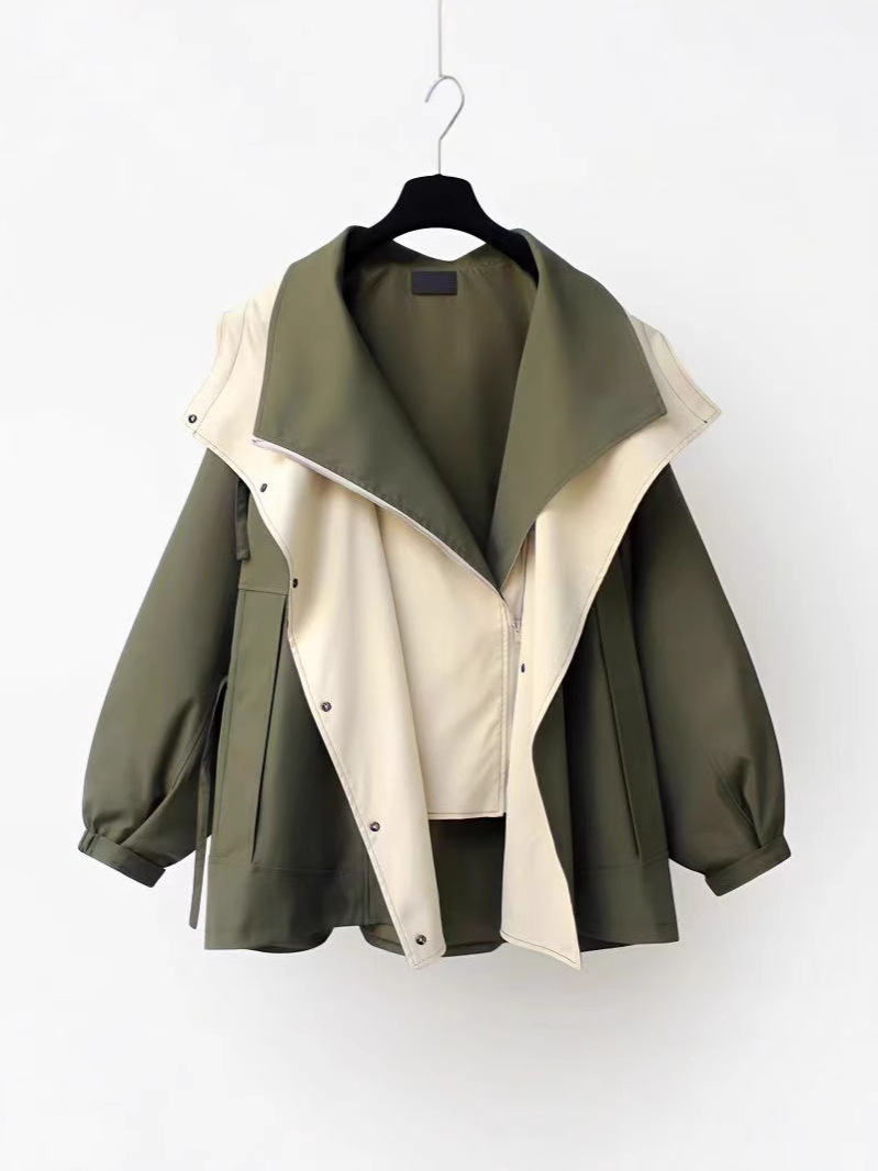 2024 autumn clothing foreign trade export brand counter waist long trench coat Korean high-end women's spring and autumn coat