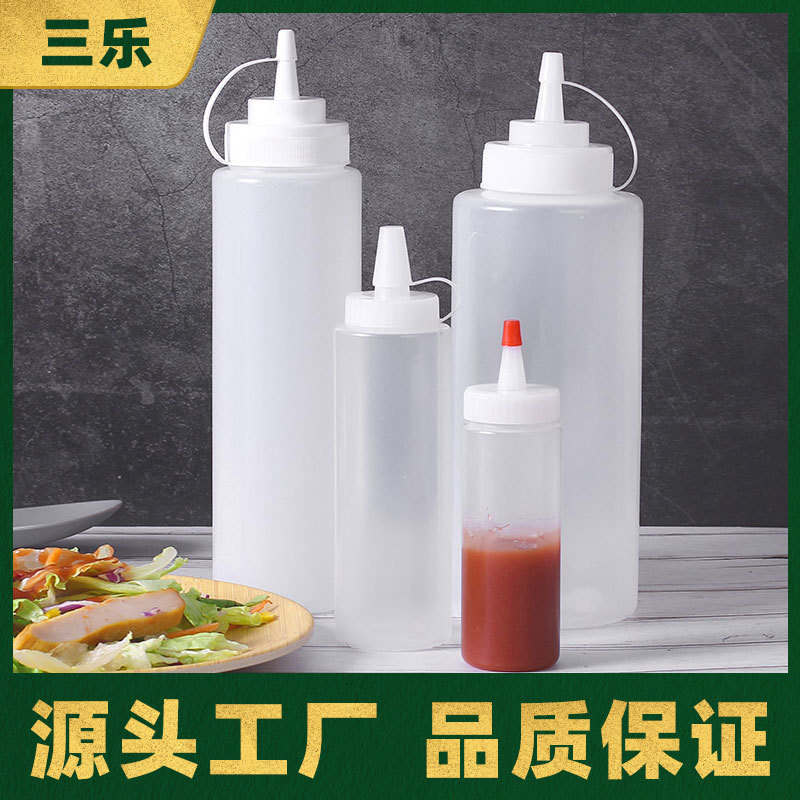 Sanle Manufacturer Wholesale Plastic Bottle 120Ml240Ml420Ml1000Ml Salad Ketchup Tip Squeeze Sauce Bottle