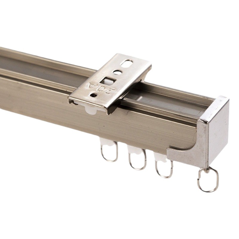 Manufacturers supply modern simple thickened mute curtain track curtain monorail double track aluminum alloy curtain slide