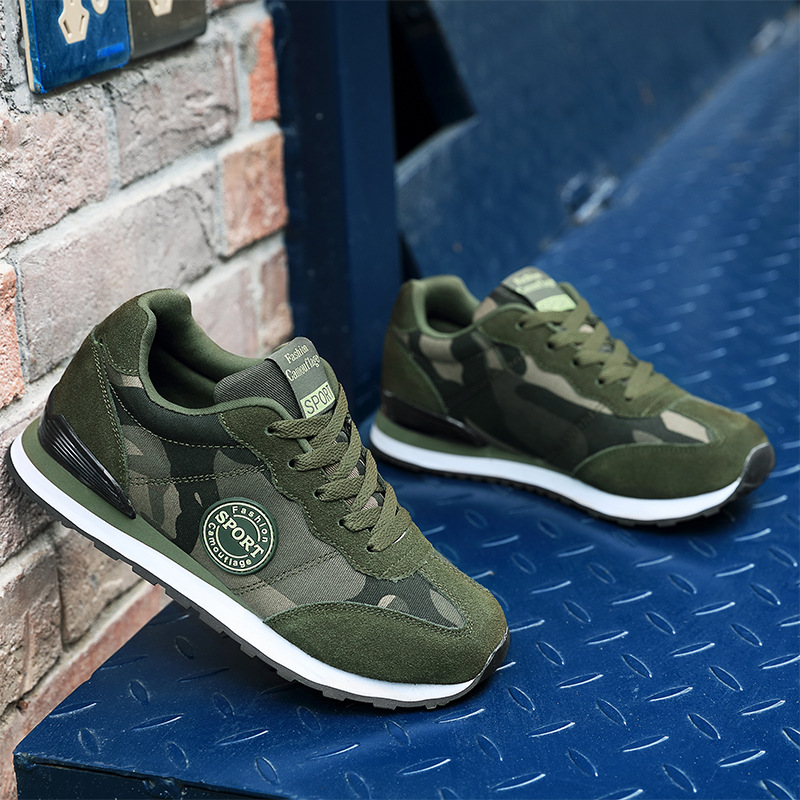 2025 Spring and Autumn Couple Running sneaker Fashion Trend Student Casual Shoes Outdoor Canvas Camouflage Training Shoes