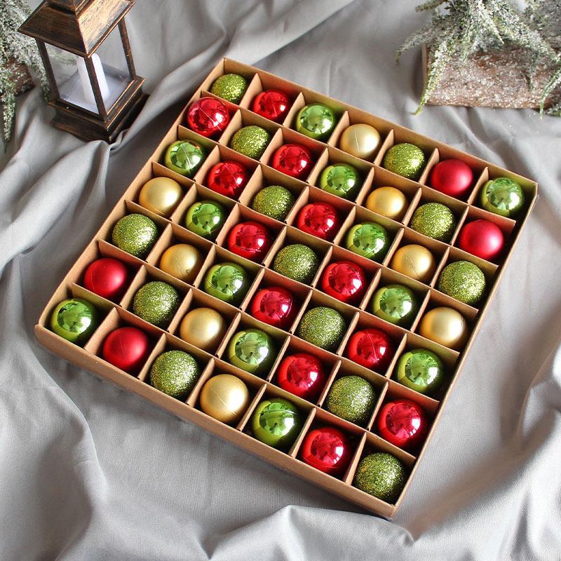 Christmas tree hanging decoration bright colored ball electroplating ball gift box suit shopping mall layout pendant Christmas daily necessities decoration