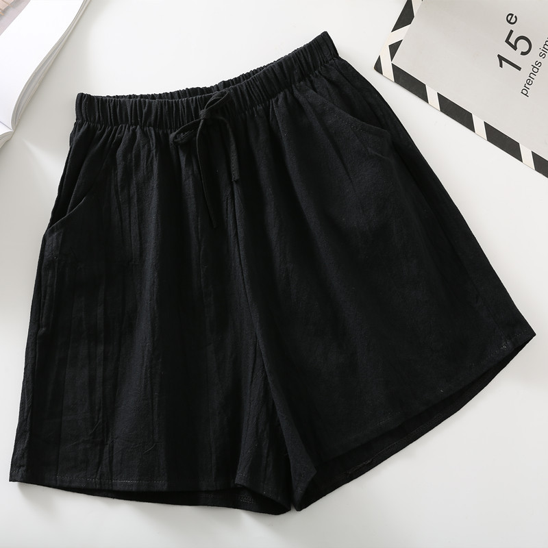 Picture of Cotton and Linen Shorts for Women Summer 2023 New A-Line Outer Wear Wide-Leg Pants Large Size Three-Point Sports Pants Cross-Border Loose Casual Pants
