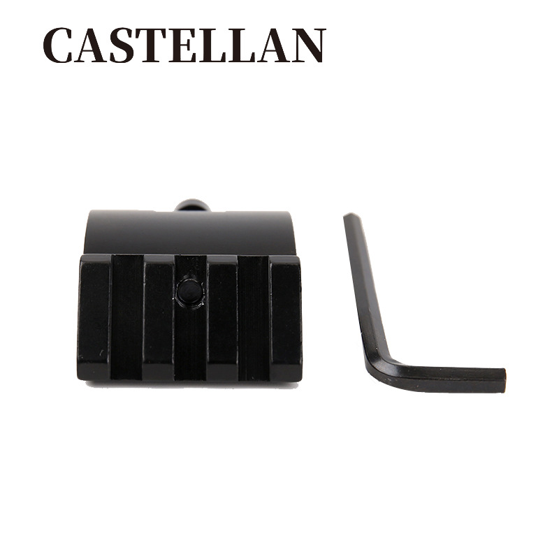 Picture of 45 degree curved rail guard Wood 45 degree side metal sight bracket 20mm rail airsoft Accessories