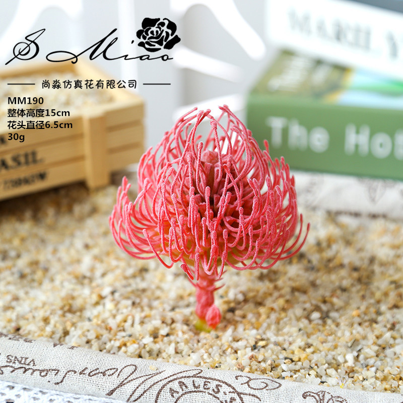 Picture of 006 Flocked Red Series Succulents Creative DIY Supplies Accessories Factory Direct Supply Wholesale Artificial Green