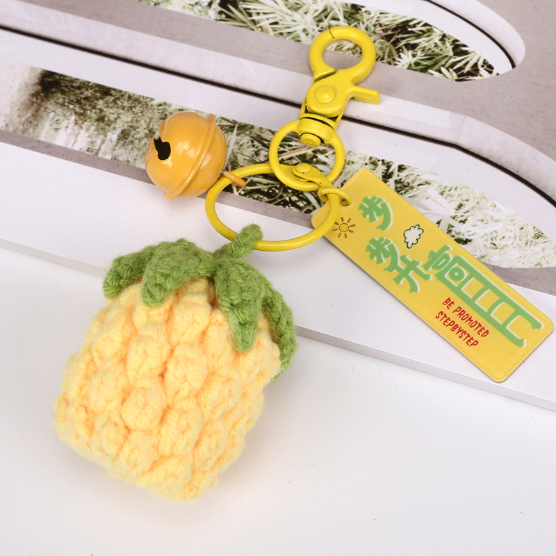 Picture of Wool knitted fruit keychain pendant avocado watermelon mango kiwi fruit hanging bag accessories gift