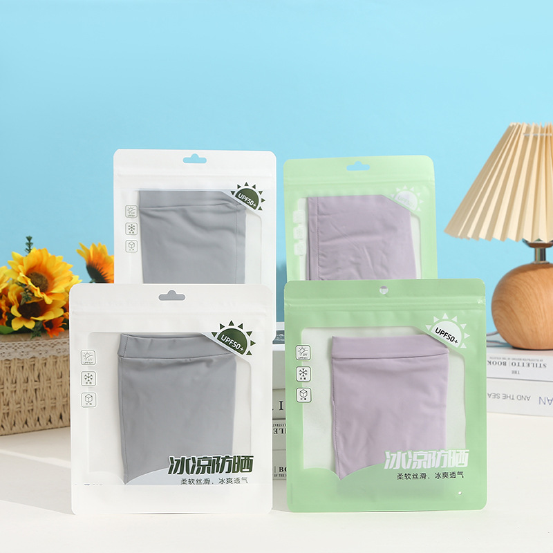 Factory wholesale sunscreen ice sleeve packaging bag 2024 summer hot ice silk sleeve packaging paper bag high-grade paper bag