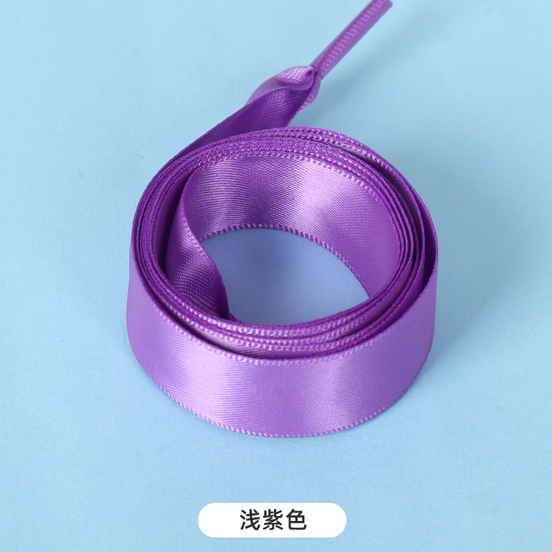 Picture of Silk shoelaces flat lace satin webbing sports small white shoes shoelaces color silk shoelaces 2cm wholesale