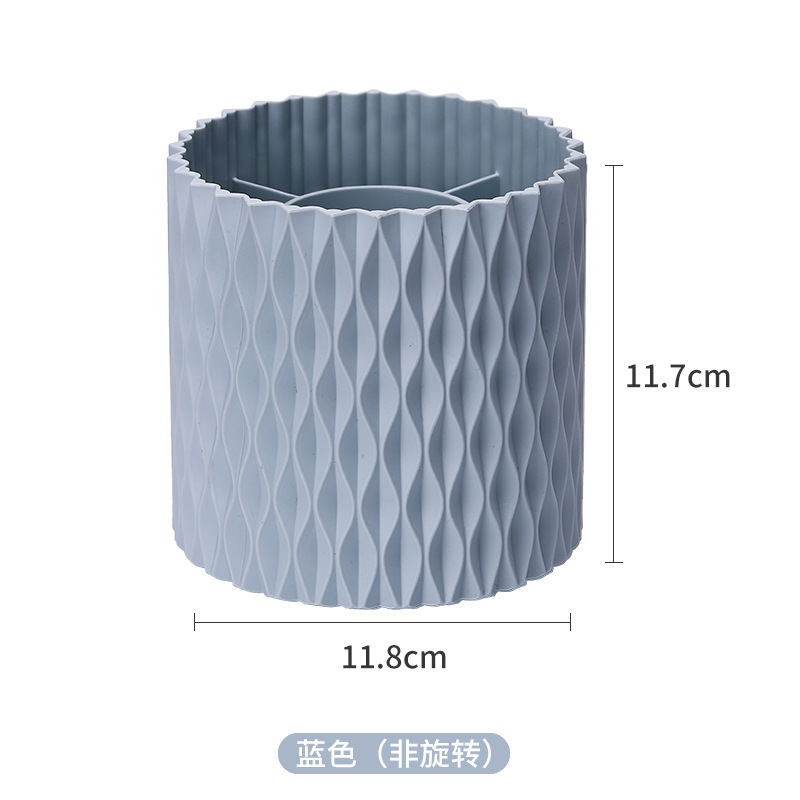 Picture of Cosmetic Storage Box Wholesale Rhombus 360 Rotating Plastic Round Household Lipstick Large Capacity Eyebrow Pencil Makeup Brush