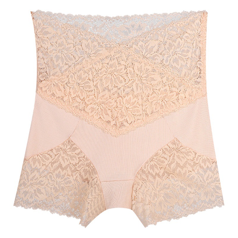 New Two-in-One Sexy Lace Safety Pants Women's Anti-gloss High Waist Hip-lifting Cotton Anti-bacterial Underwear for Women