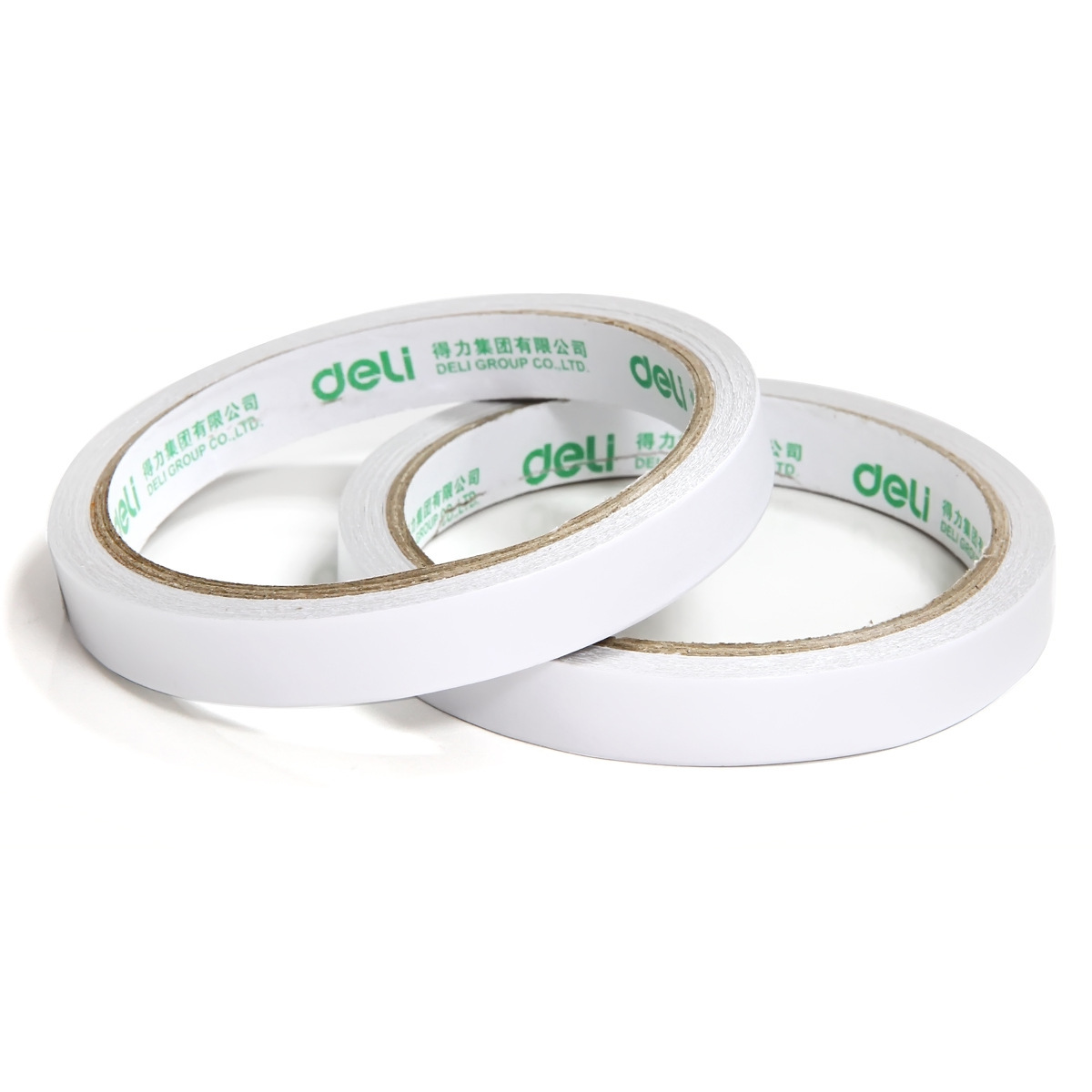 Picture of Deli 30401 tissue double-sided tape 12mm * 10y * 80um (white)(24 rolls/bag) paper glue stationery wholesale