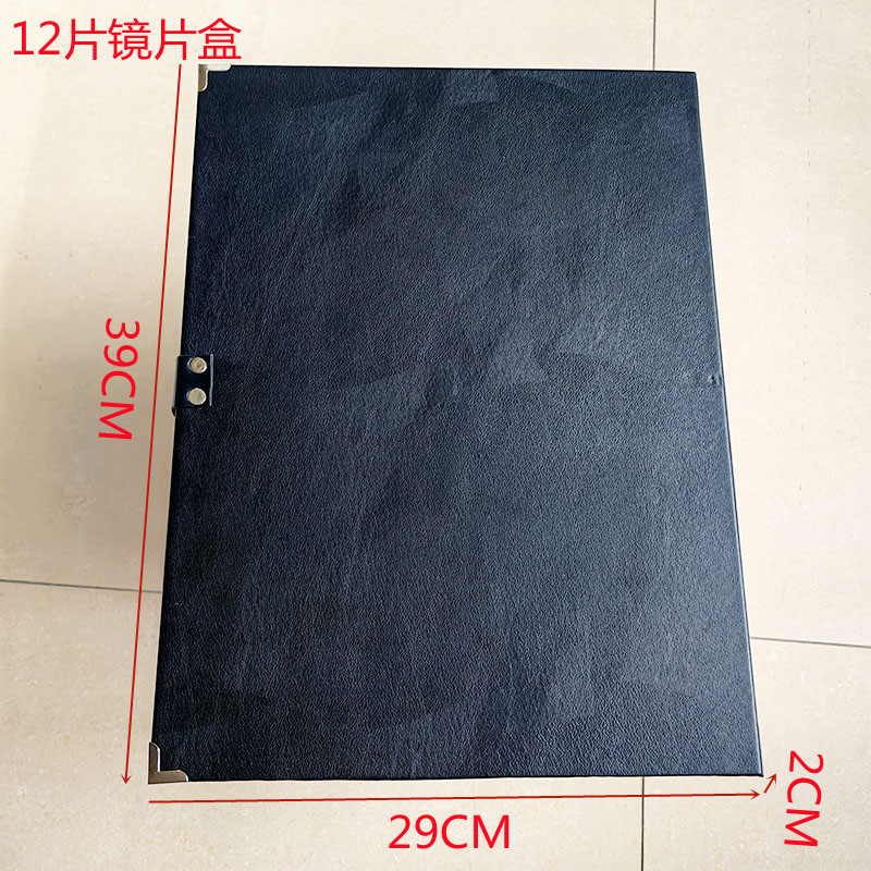 Picture of Spot wholesale black PU leather Optical sunglasses lens storage box 12 24 display box white EV