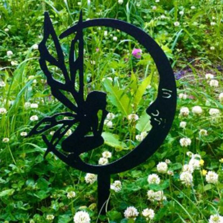 Picture of Cross-border new elf pendant decoration flower fairy garden sculpture fairy garden metal iron crafts