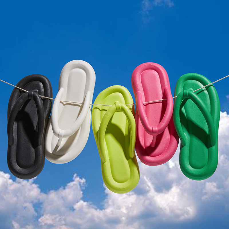 Cross-border Candy-colored Flip-flops Women's Summer Fashionable Outer Wear Sandals and Slippers Non-slip Soft Bottom Shit Flip-flops Women