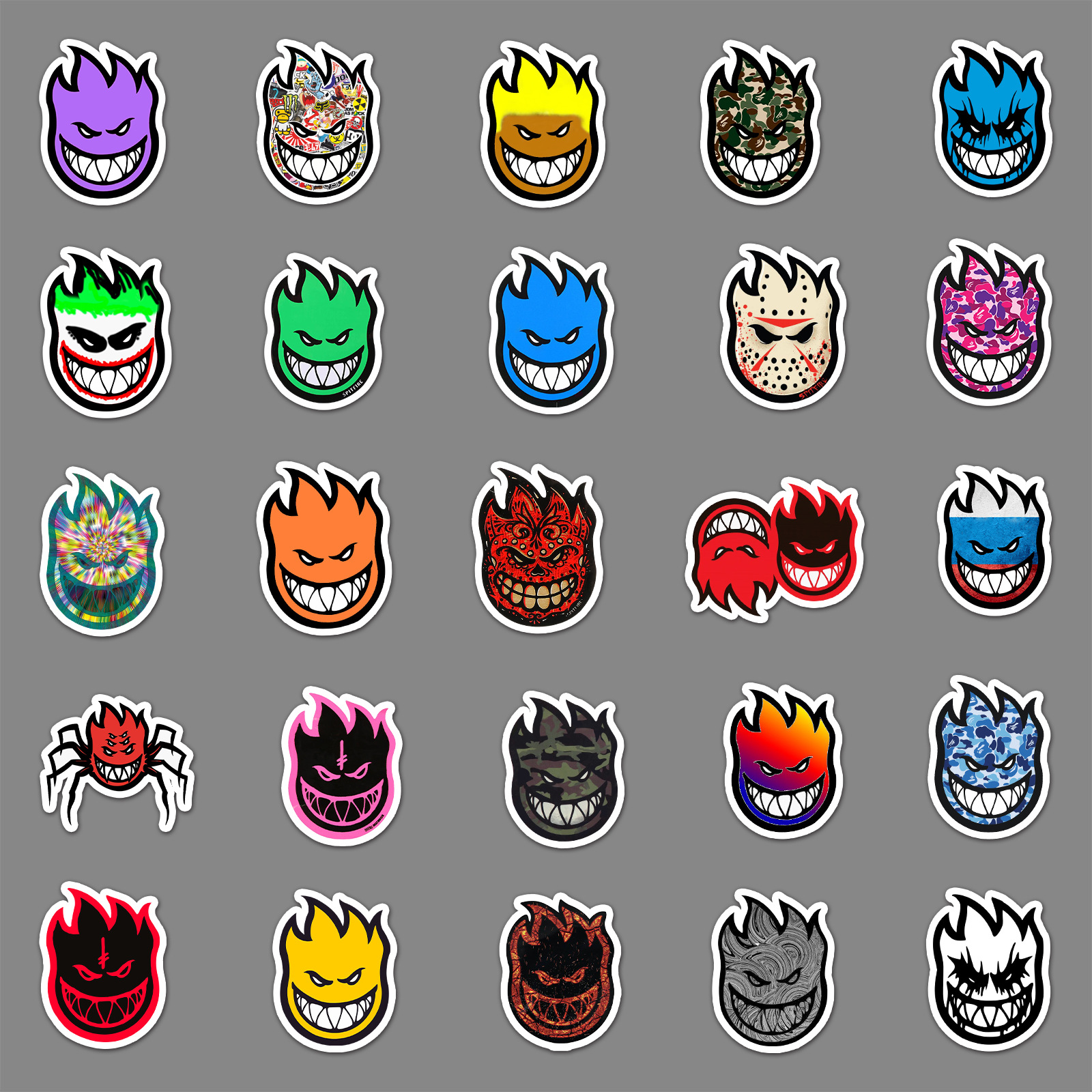 Picture of 50 small fire graffiti stickers personalized cross-border cool tide brand DIY skateboard cup luggage stickers wholesale