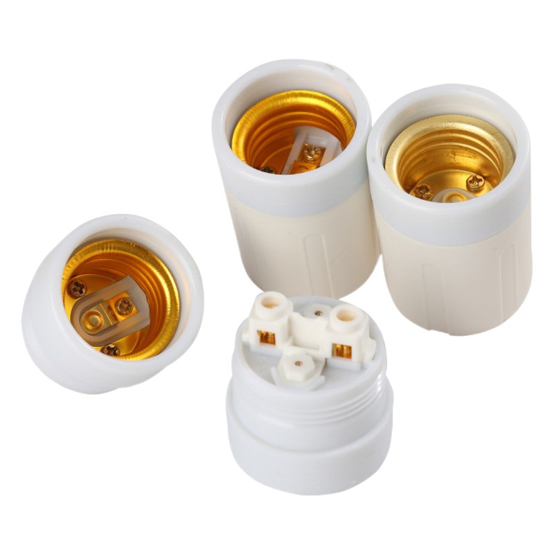Xinda Tai E27 Anti-screw-off Electric Jade Lamp Cap Terminal Pendant Lamp Cap e27 Screw Lamp Cap Lamp Holder