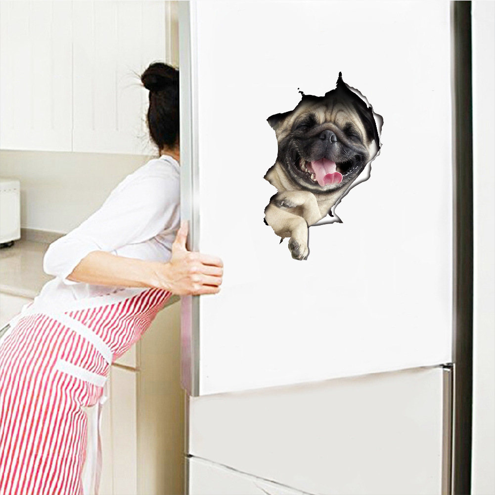 Picture of Cross-border New Creative 14109 Kitten 14110 Puppy Wall Decorative Wall Stickers Toilet Toilet Stickers