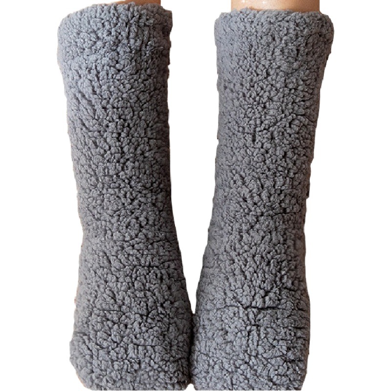 Coral fleece socks women's winter thickened home confinement socks postpartum winter mid-calf warm towel floor sleep socks