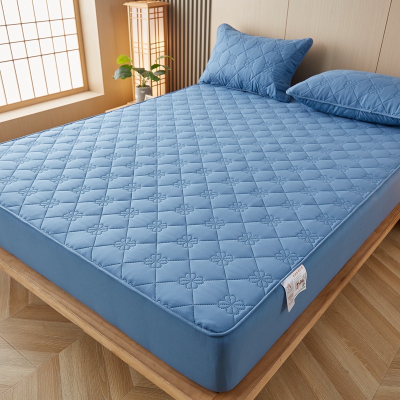 Picture of A Raw Cotton Thickeneded Quilted Fitted Sheet Raw Cotton Maternal and Infant Grade Waterproof Fitted Sheet Protective Cover All-Inclusive Simmons Mattress Cover