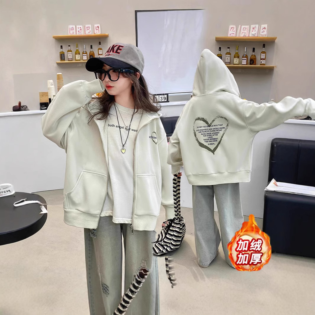 Picture of Girls' Sweatshirt 2024 New Style Autumn Girl's Hooded Top Children's Clothes Spring and Autumn Fashionable Big Children's Clothes