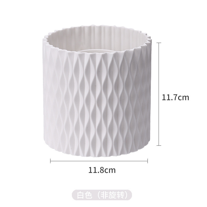 Picture of Cosmetic Storage Box Wholesale Rhombus 360 Rotating Plastic Round Household Lipstick Large Capacity Eyebrow Pencil Makeup Brush