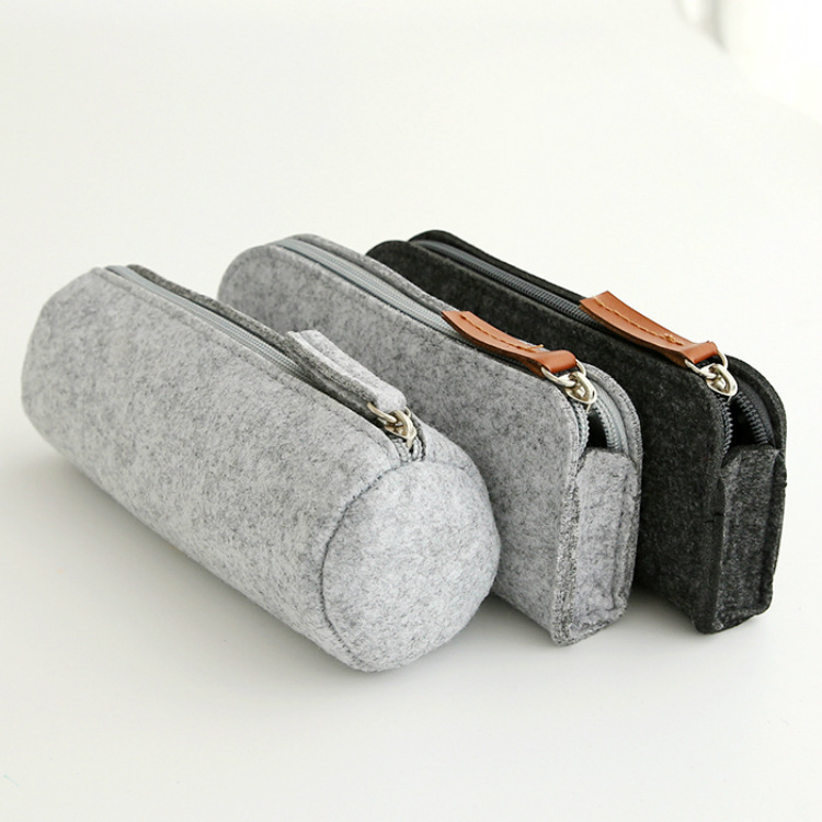 Wholesale felt stationery box felt stationery bag student simple pencil bag advertising felt storage bag