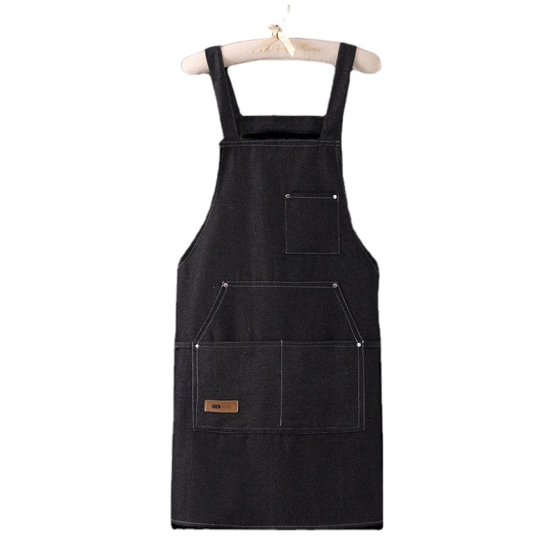 Denim padded apron cotton net red restaurant kitchen breathable wear-resistant non-fading adult waist spot wholesale