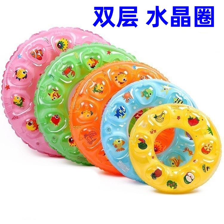 Picture of Factory wholesale 50-90# swimming ring thickened children inflatable swimming ring thickened double airbag swimming ring bubble swimming ring