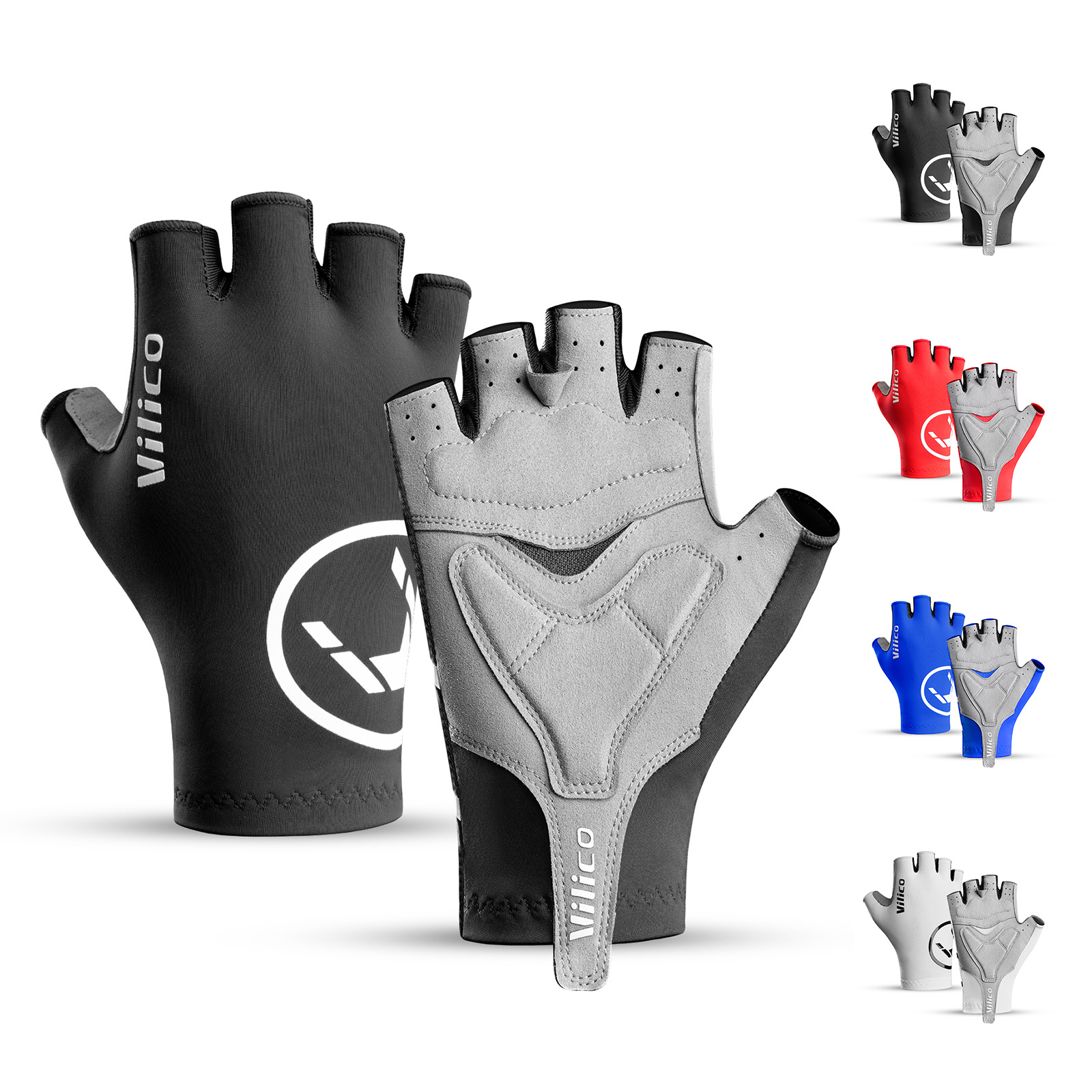 Cycling gloves men's summer road bike new half-finger bicycle shock-absorbing breathable wear-resistant women's outdoor sports protective gear