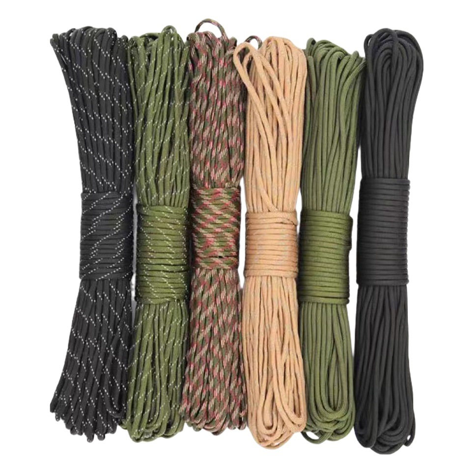 Outdoor seven-core umbrella rope mountaineering survival rope hand-woven bracelet 4mm thread multi-color optional 31 m a bundle