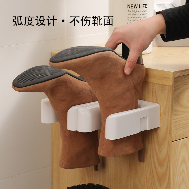 Picture of New Boots Storage Rack Punch-free Wall-mounted Fit Rack Combined Long and Short Boots Support Rack Shoe Rack for Household