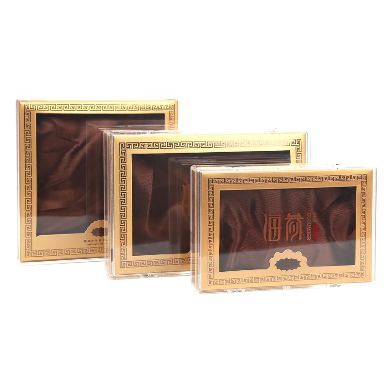 Food grade acrylic box sea cucumber packaging box transparent plastic box with buckle inner box Dendrobium officinale American ginseng box