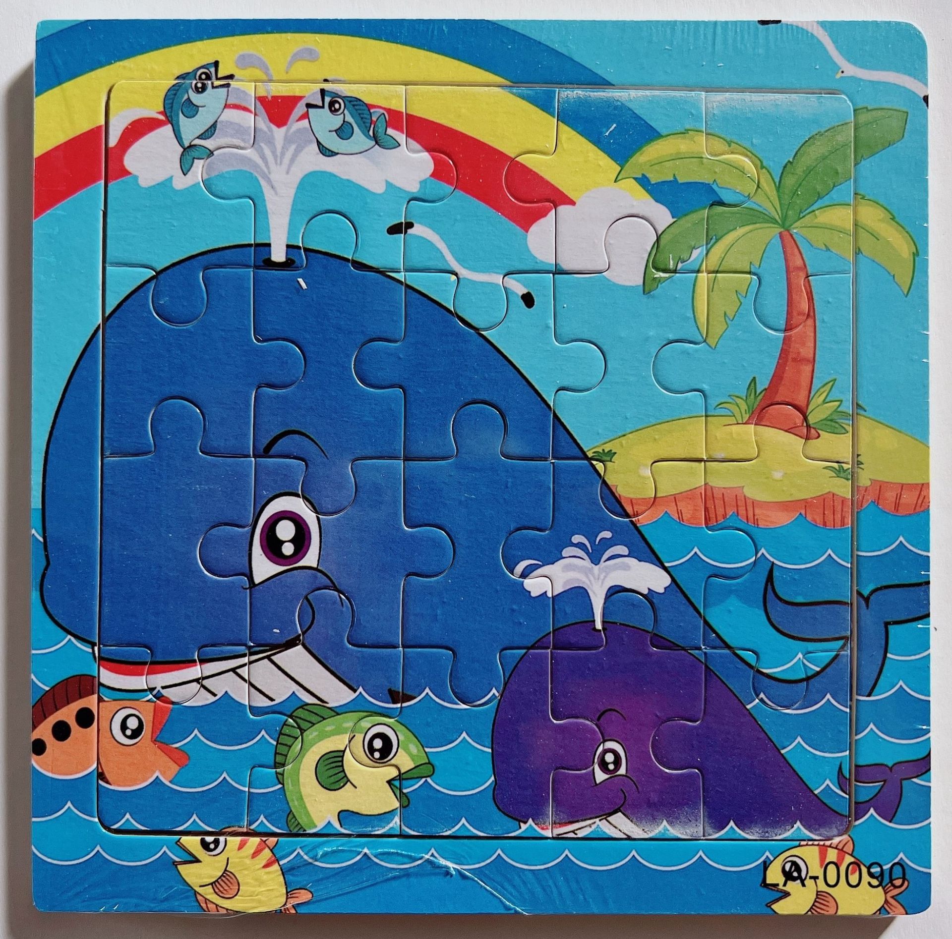 Picture of 20 Pieces of Wooden Kidsren's Intellectual Toys, Wooden Puzzles, Cartoon Animals, Street Stall Toys, Factory Direct Supply