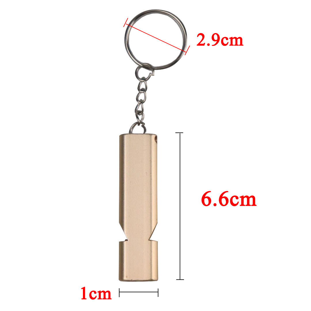 Picture of Aluminum Alloy dual-frequency survival whistle outdoor whistle double tube outdoor survival life-saving whistle equipment EDC worker