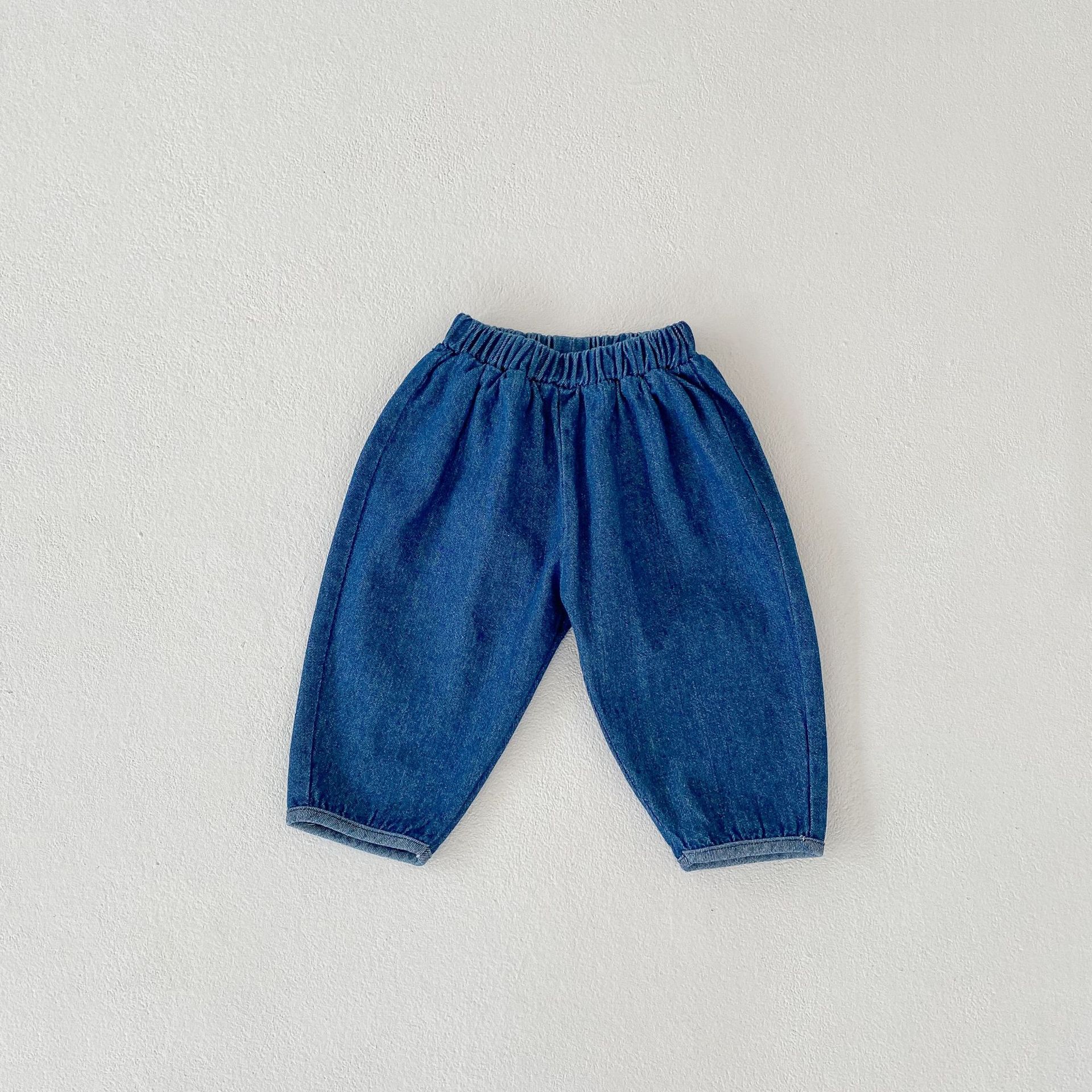 Picture of Ins 2025 New Autumn Clothing for Infants and Young Kidsren, Male and Female Babies, Cotton Denim Fashion Trendy Denim Carrot Long Pants