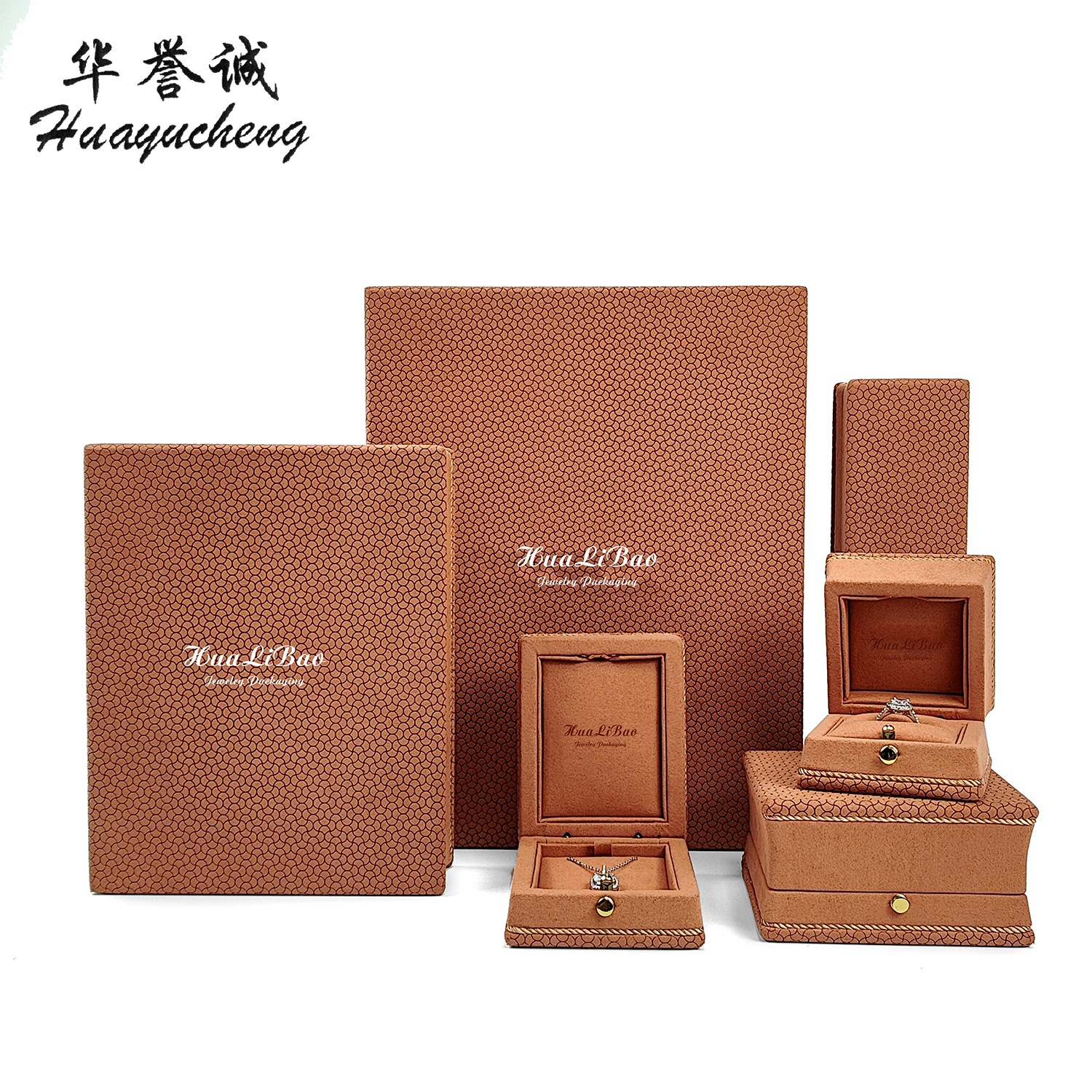 High-grade Microfiber Amber Jewelry Box Personalized Ring Box Jewelry Packaging Pyramid Shape Jewelry Storage Box