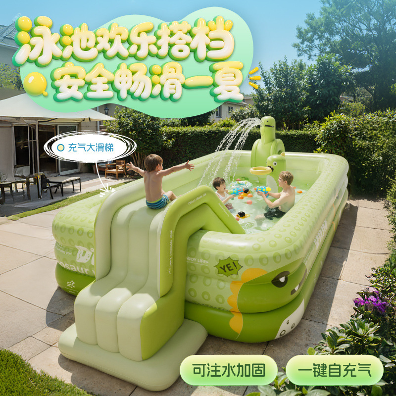 Children's Inflatable Swimming Pool, Home Outdoor Pool, Large Outdoor Family Courtyard Indoor Folding Inflatable Slide Wholesale
