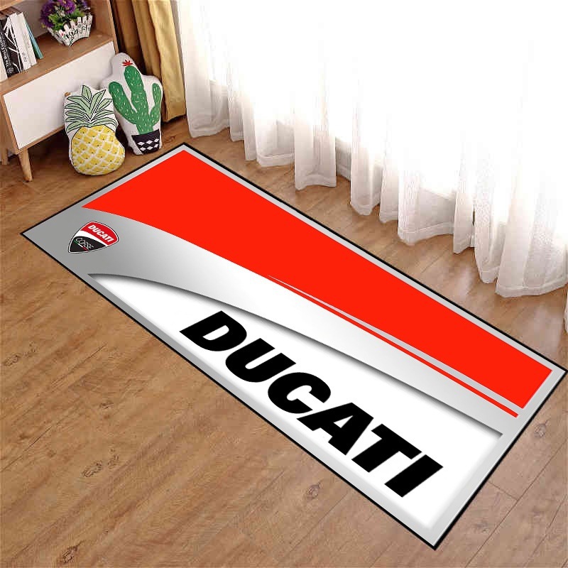 Picture of Motorcycle enthusiast carpet motorcycle display Harley Honda Ducati bedroom bedside blanket cross-border racing floor mat