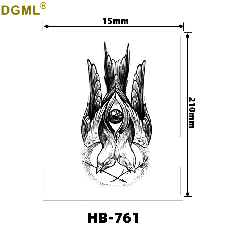 Picture of Factory wholesale tiger blood wolf head tattoo stickers to map custom small fresh English letters cartoon pattern stickers